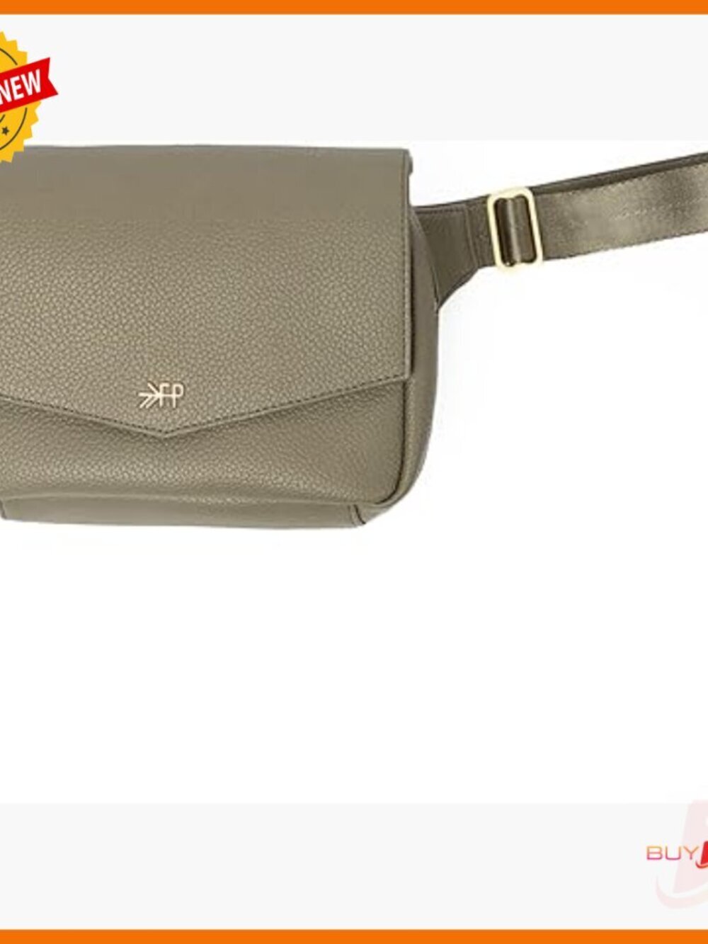 Vegan Leather Fanny Pack, Adjustable Waist Bag, Water-Resistant Crossbody